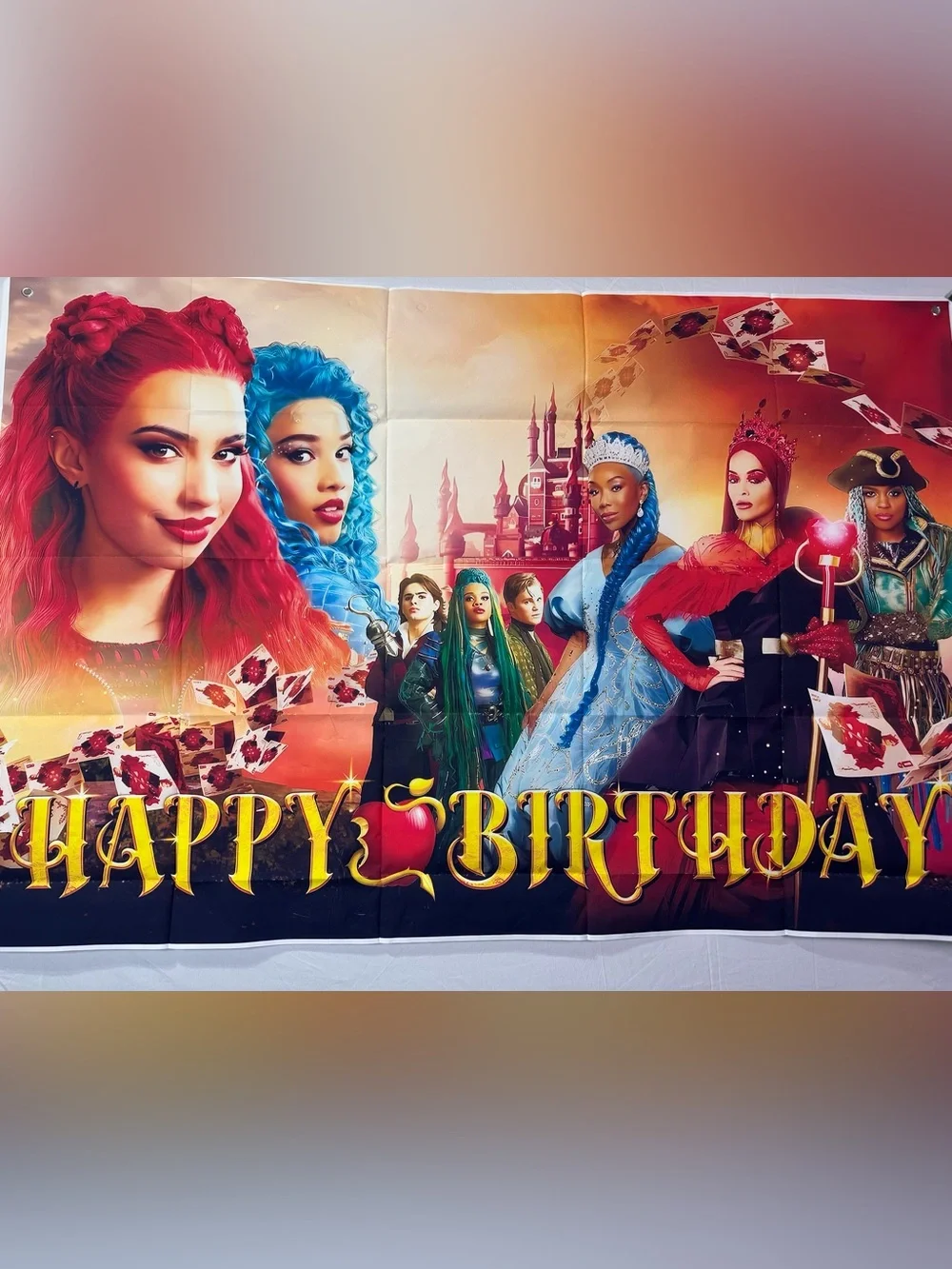 The Descendants Happy Birthday Backdrop Banner 5x3Ft.